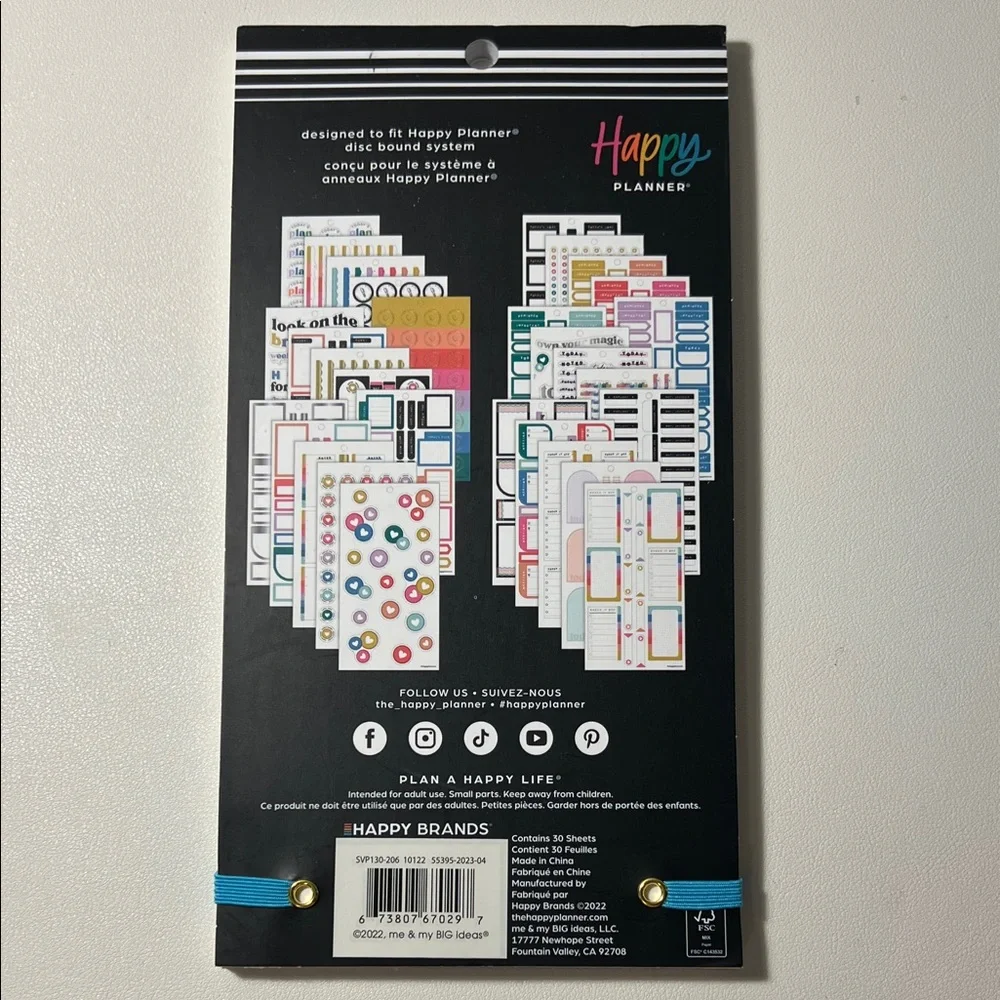 Happy Planner Classic Sticker Sheets - Bright Multicolor